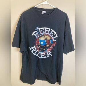 VTG Rebel Rider 80s Biker T-Shirt Size 2XL